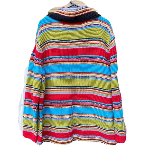 NWT Liz Claiborne Stripe with buttons on front cardigan Sweater - Picture 2 of 9